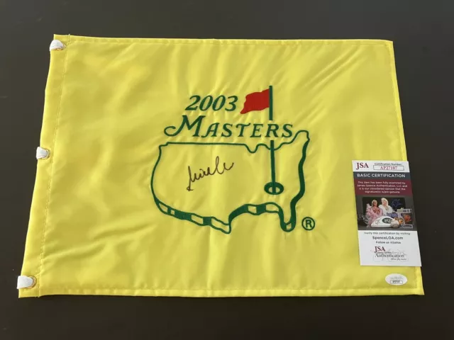 MIKE WEIR Signed Original 2003 Masters Flag, (  NWT) JSA Certification!