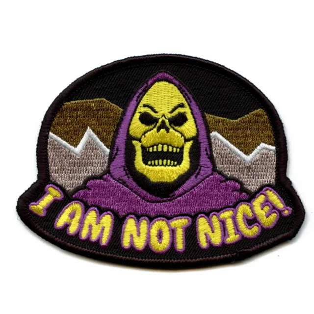 He-Man Masters Of The Universe Skeletor I Am Not Nice Embroidered Iron On Patch