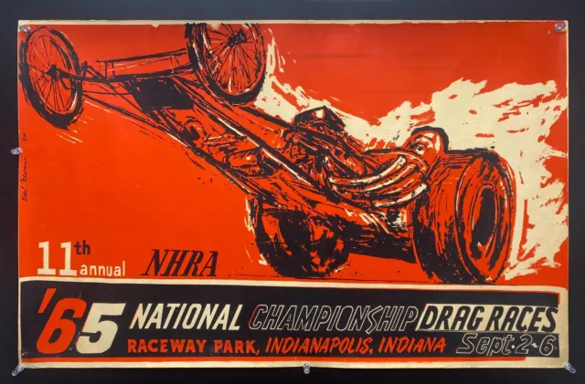 1965 NHRA National Championship Drag Races Poster Earl Newman Indianapolis 1965 NHRA National Championship Drag Races Poster Earl Newman Indianapolis