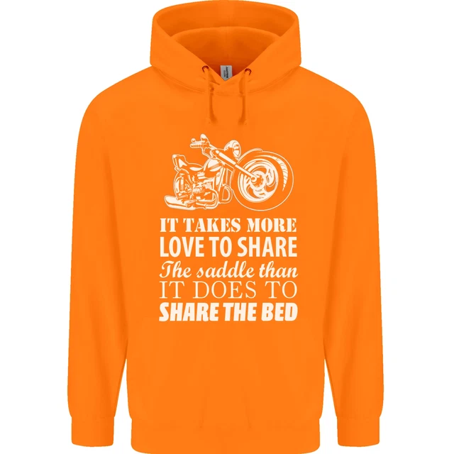 Felpa con cappuccio Share the Saddle moto biker da uomo 80% cotone 11