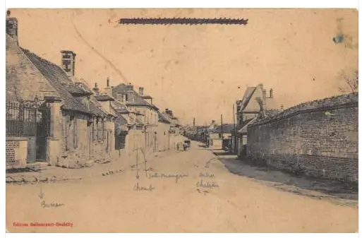 Cpa 60 Monchy Humieres Rue Du Gournay