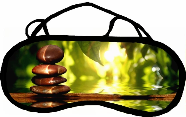 Masque de sommeil cache yeux anti lumière fatigue zen personnalisable REF 55
