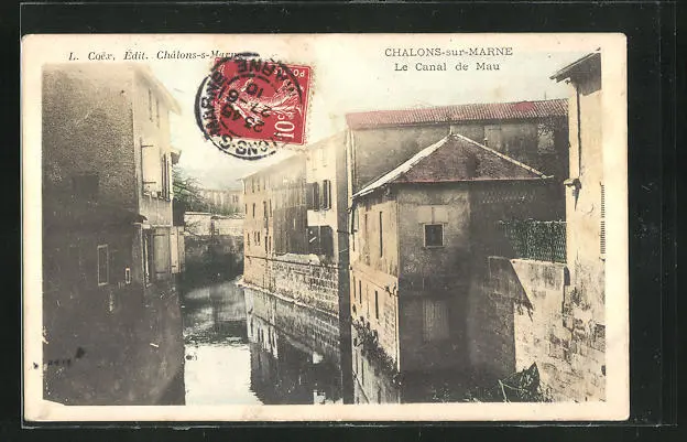 CPA Chalons-sur-Marne, Le Canal de Mau 1910