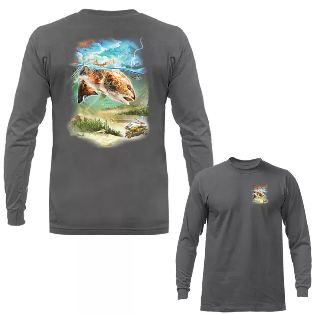 RED DEVIL Fishing Outdoor Sports Graphic Long Sleeve T-shirt Tee