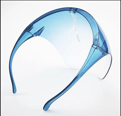 Face Shield Face Mask Transparent Reusable Glasses Visor Anti-Fog US Blue Tint