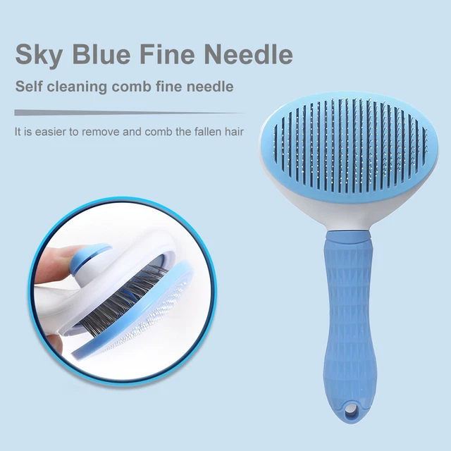 Herramientas de limpieza de peine de gato 2 en 1 cepillo de pelo para perro mascotas perros accesorios suministros para mascotas