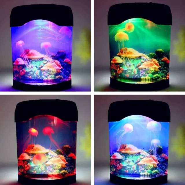 Jellyfish Lamp Electric Aquarium Tank Mood Night Light Beautiful Color Free Ship