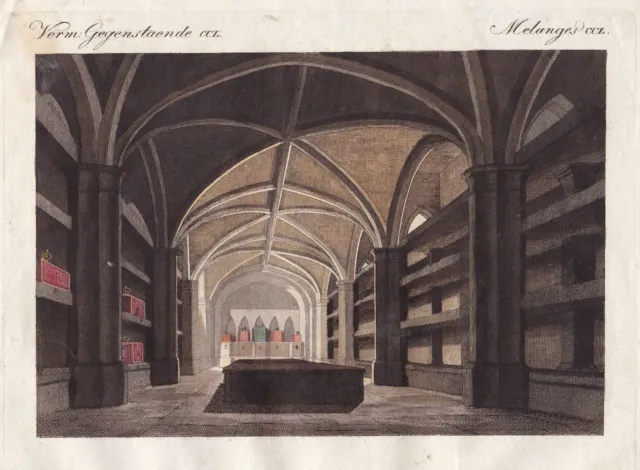 Windsor Castle St George Chapel royal crypt Kupferstich engraving Bertuch