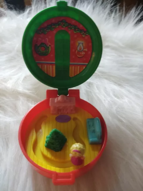 Vintage 1993 Bluebird Toys McDonald's Christmas Polly Pocket Toys Red & Green