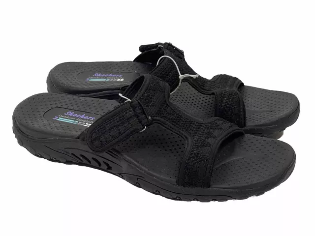 SKECHERS SANDALS WOMENS 8 Reggae Desert Escape Slides Beige Casual