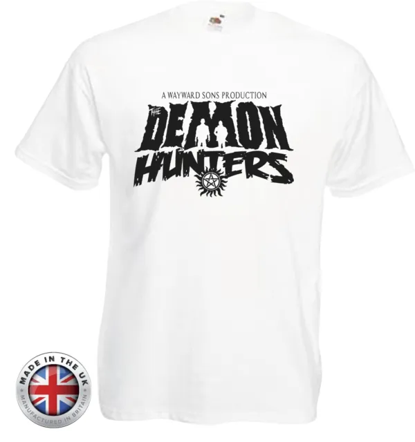 Supernatural Winchester Brothers Demon Slayer white t shirt unisex+ladies fitted