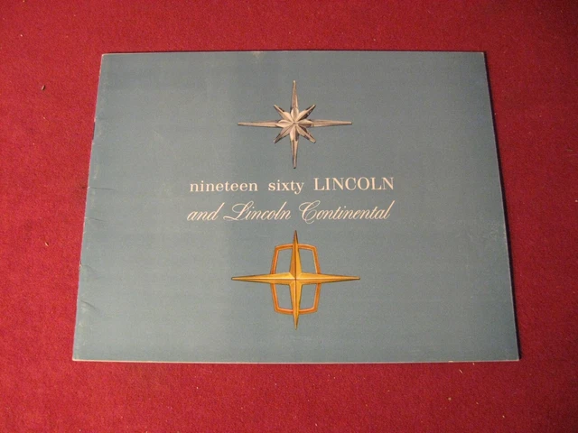 1960 Lincoln small Sales Brochure Catalog Booklet Old Original