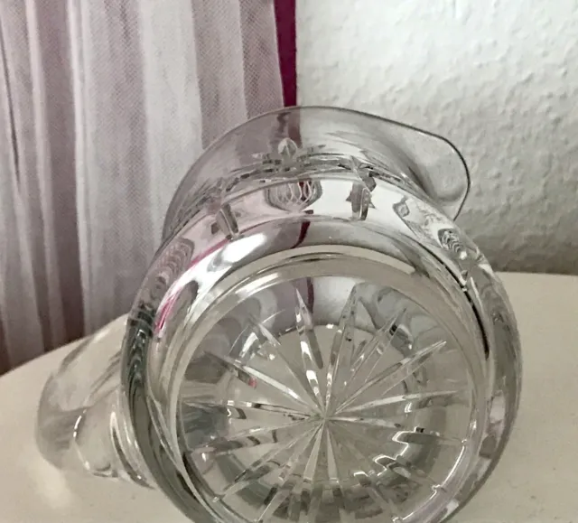 Alt antik? Kristallglas Krug Kanne Karaffe Glas Schwer SCHÖN!!  Ananasschliff 3