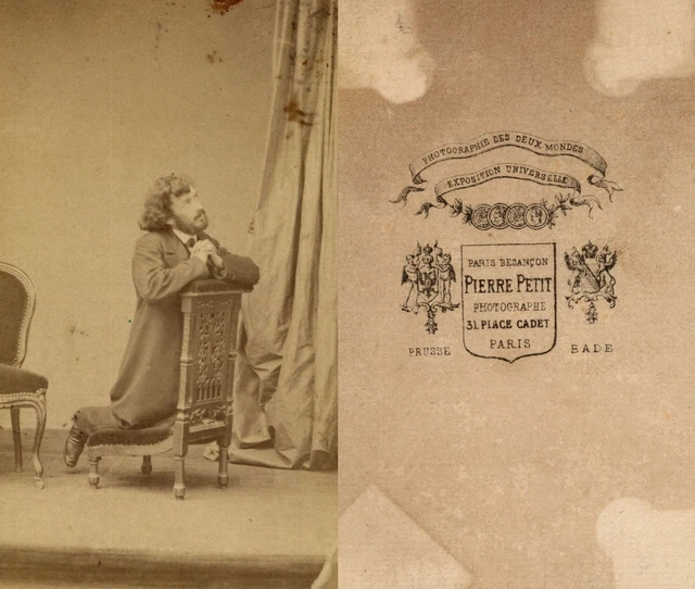 Tirage Photographique Albuminé Vintage - Pierre Petit, Paris, Portrait D'Auguste Du Vergier De La Rochejaquelein - 1865
