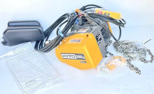 Kito EQ005IS 500kg 6m Drop Dual-Speed Electric Chain Hoist 415V *NEW*