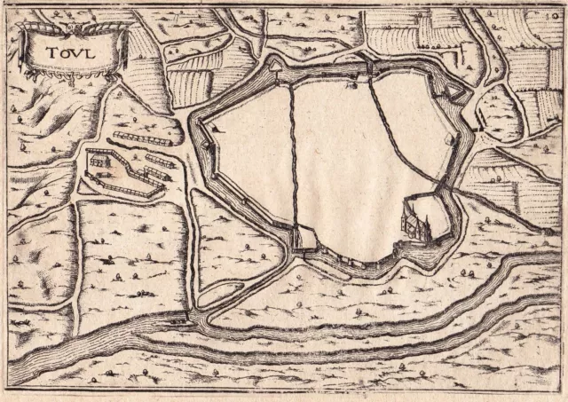 Carte XVIIe Toul Meurthe et Moselle Lorraine Christophe Tassin 1634
