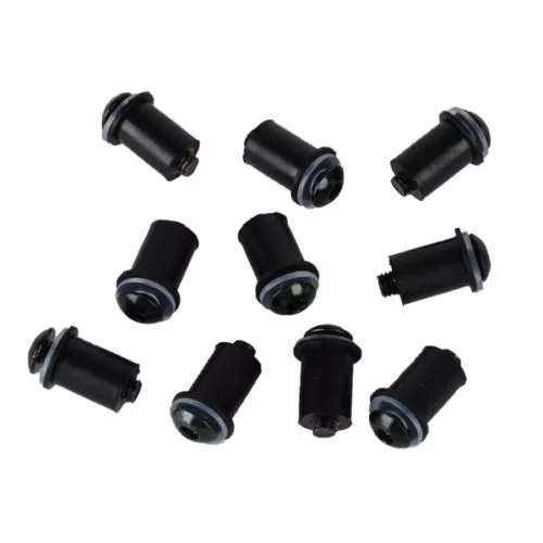 Black 10X M5 Motorcycle MotorBike Windscreen Windshield Nut Bolt Screw