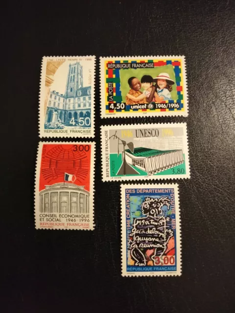 Timbres De France, Neufs**,N 3032 au 3036, Année 1996