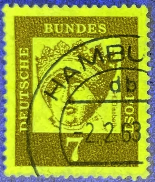 🇩🇪 BRD Bund Michel Nr. 348y Gestempelt (1961) Bedeutende Deutsche