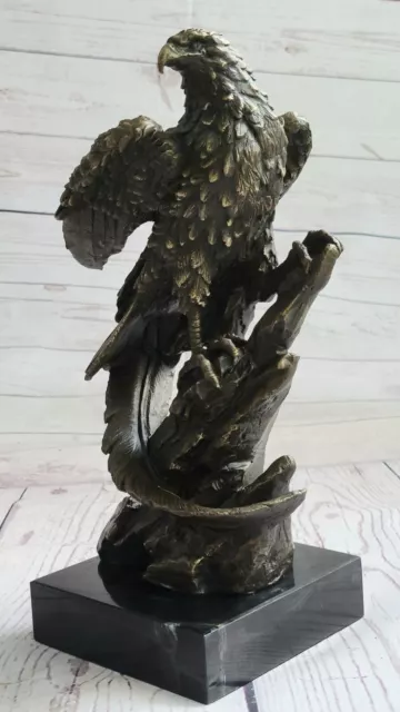 Bronze Eagle Large & Signed Collector Magnificent Statue Sculpture Artwork Deal