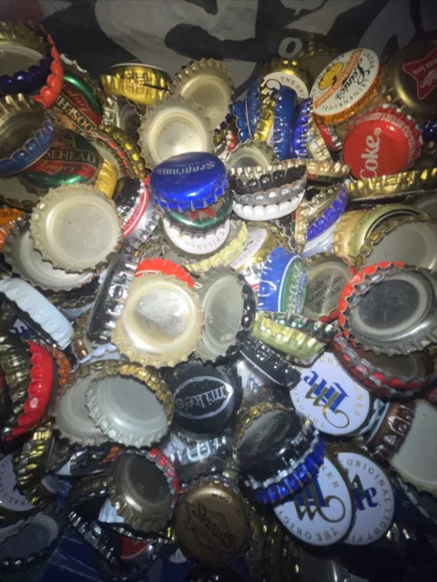 Beer Bottle Caps, Bulk 3 POUNDS Fast Shipping - Used Dented Variety Mix