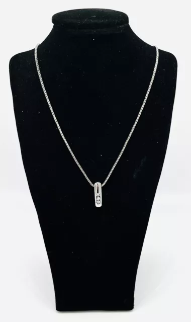 Bijoux Fantaisie Femme Collier avec Pendentif, Zircon, 52 CM Long, Bon État