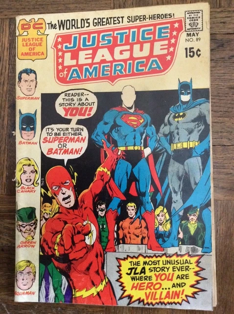 May 1971 No. 89 DC Comics Justice League of America Superman Batman Aquaman