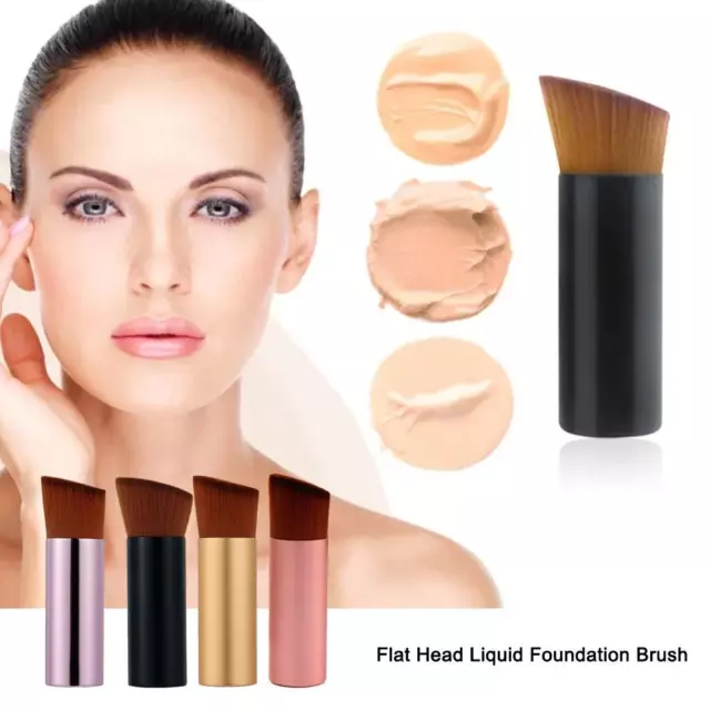 Make Up Foundation Brush Flat Angled Head Liquid Powder BB Cream Contour ♻