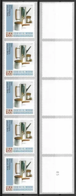 Bund Mi.Nr. 3570** (2020) postfrisch (skl. 5er-Streifen)/Design aus Deutschland