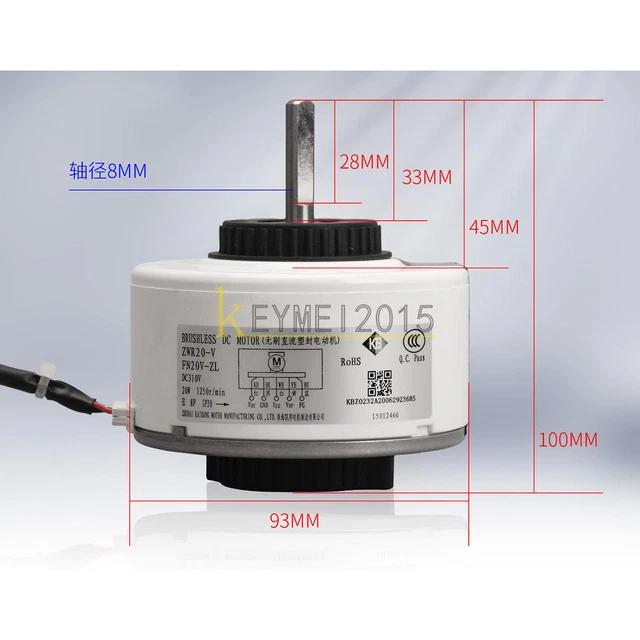 1PC New ZWR20-V FN20V-ZL Air Conditioning Motor for GREE