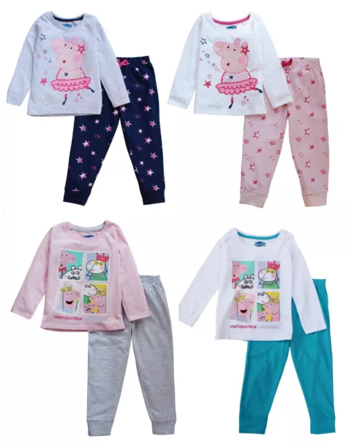 Girls PEPPA PIG Long Sleeve Pyjamas Set, Pjs , Official, 2-7yrs