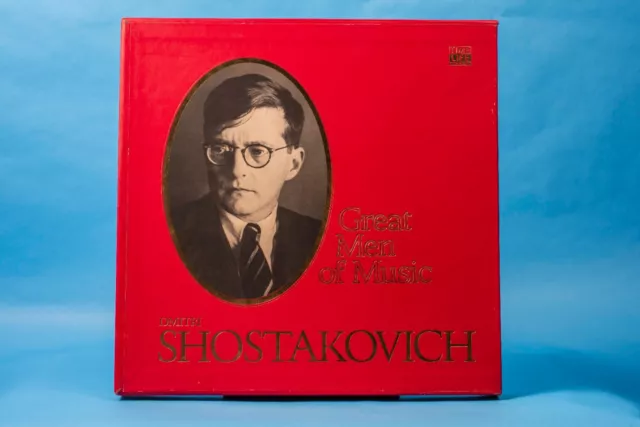 GREAT MEN OF MUSIC "DMITRI SHOSTAKOVICH" 4LP Box Set w/ Booklet Like New!