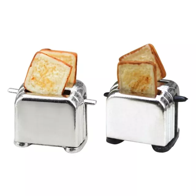 1:12/1:6Doll House Bread Maker DollHouses Toaster Mini Bread Maker Machine