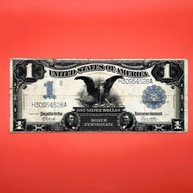 1899 $1 One Dollar ~Black Eagle~Silver Certificate~Great Color~RARE~
