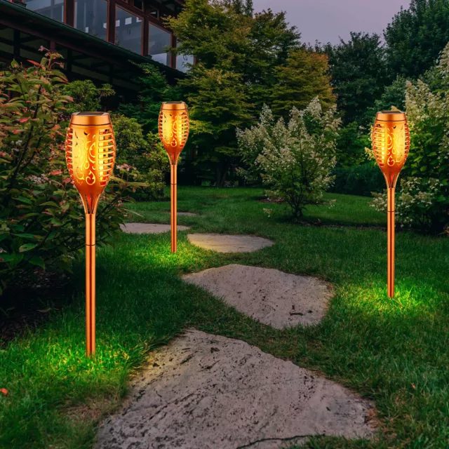 Set di 2 luci a LED da esterno per esterni faretti per percorsi da giardino  lampade da terra in acciaio inox illuminazione del patio