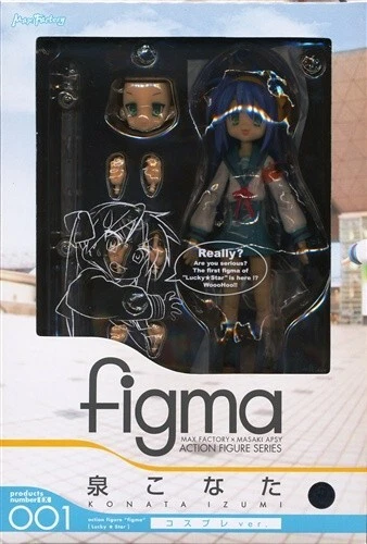 thumbnail interactive-video image 1 of Figma Lucky Star Konata Izumi Figure - Cosplay Ver One Fes 2008 Winter (Used) 1 of 2
