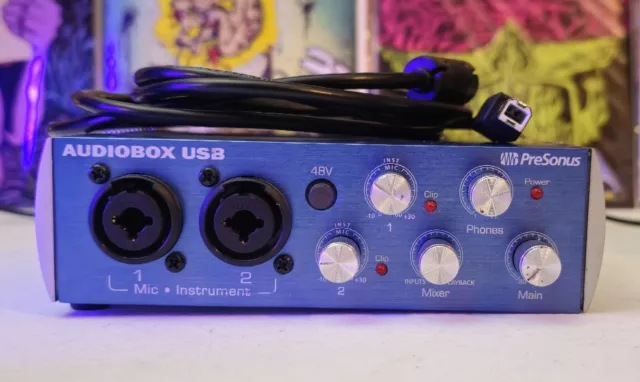 PreSonus AUDIOBOX USB 96 2 Channel Audio Interface Tested Missing 1 Rubber Foot