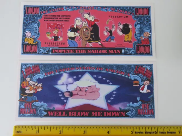 POPEYE The Sailer Man Show w/ Olive Oyl & Wimpy ~ $1,000,000 One Million Dollars