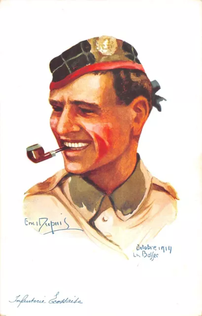 CPA GUERRE / ILLUSTRATEUR E.m.DUPUIS NOS POILUS INFANTERIE ECOSSAISE 1914