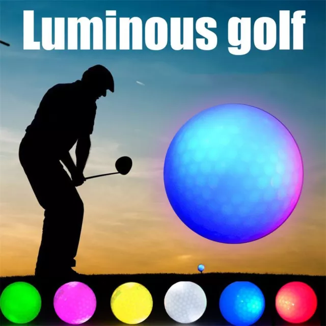 Light Up LED Golf Balls Golfing In The Dark Glowing Ball Night Training Golf