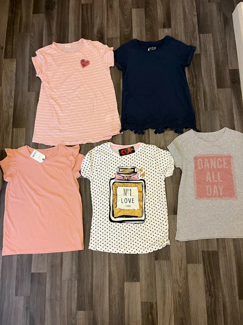 Zara Next Primark Girls Summer T-Shirt Bundle Age 9 Years X5 Bnwt & Vgc