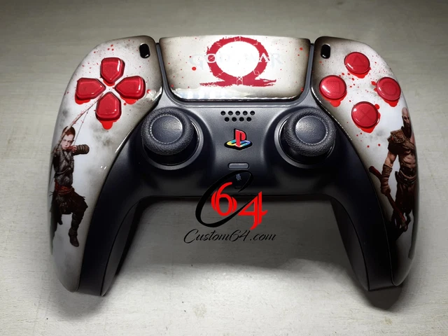 Manette PS5 Dualsense World Of Tanks – Custom Orange/jaune/rouge – Comme Neuve