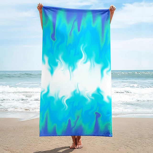 Striped Travel Towel Extra Large Microfibre Beach Towel Lightweight Quick Dry