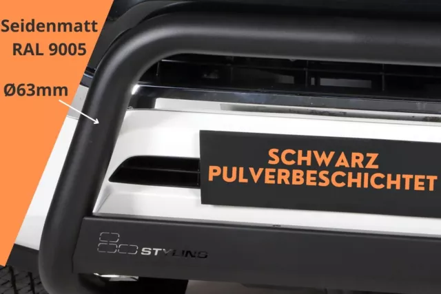 Edelstahl Frontbügel SCHWARZ für FIAT DUCATO Maxi & Camper ab 2014 mit Gutachten 3