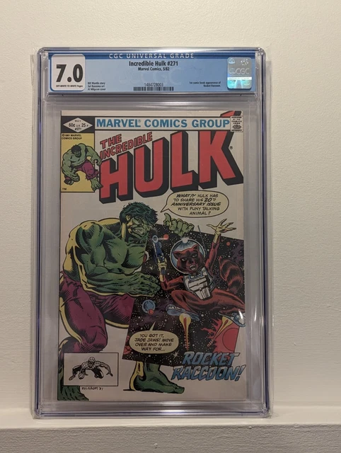 Incredible Hulk #271 Cgc 7.0 White Pages 1St Comic App Rocket Raccoon 1982