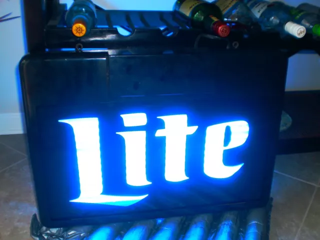 Miller Lite Neon Sign / Very Rare Blue Neons Light