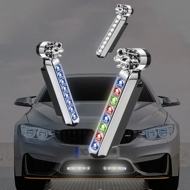 AUTO DECORATIVE LED Light Wind Power Rotation Fan Lamp Warning Effect ...