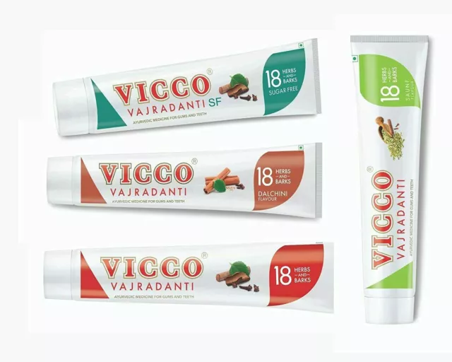 Vicco Vajradanti Dentifrice Herbal Ayurvedic Gums Dents Saunf Dalchini SF Vegan