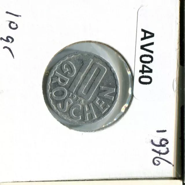 10 GROSCHEN 1976 AUSTRIA Coin #AV040C 3