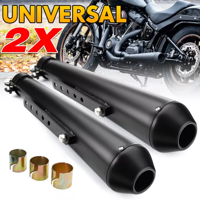 2x Universal  Motorcycle Exhaust Pipe Muffler Sliding Bracket For Cafe Racer